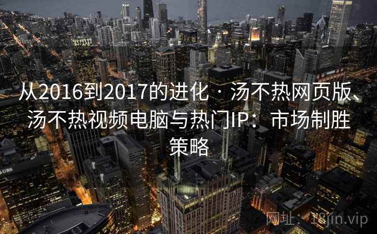 从2016到2017的进化 · 汤不热网页版、汤不热视频电脑与热门IP：市场制胜策略