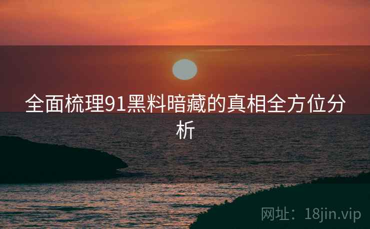 全面梳理91黑料暗藏的真相全方位分析