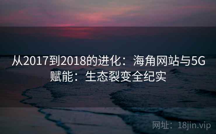 从2017到2018的进化：海角网站与5G赋能：生态裂变全纪实