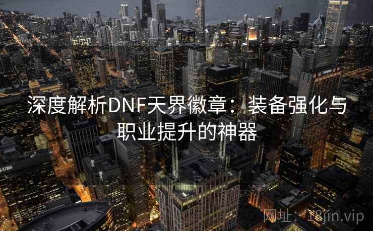 深度解析DNF天界徽章：装备强化与职业提升的神器