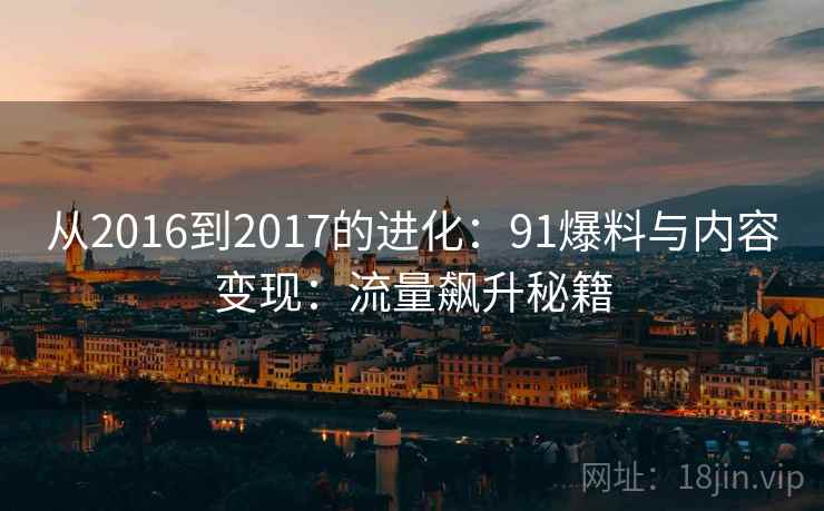 从2016到2017的进化：91爆料与内容变现：流量飙升秘籍