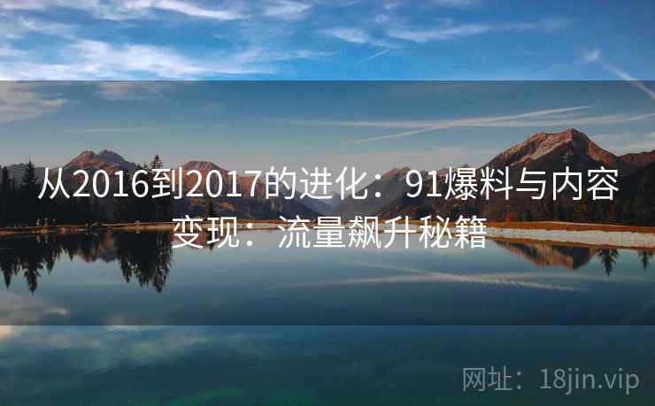 从2016到2017的进化：91爆料与内容变现：流量飙升秘籍