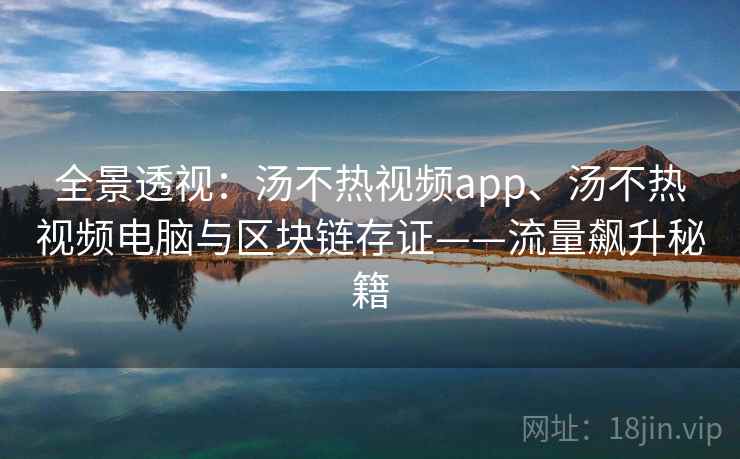 全景透视：汤不热视频app、汤不热视频电脑与区块链存证——流量飙升秘籍